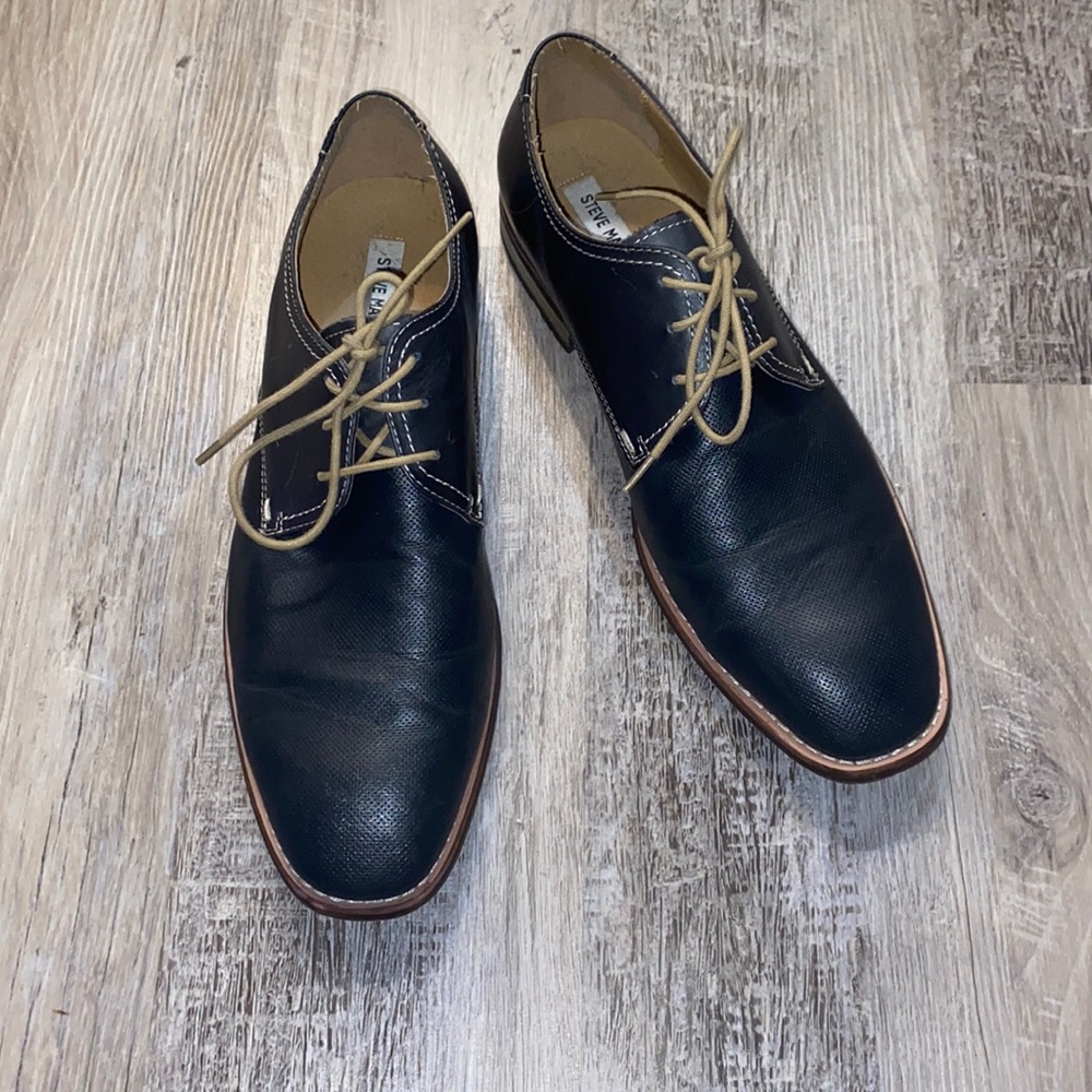 Steve Madden Black Leather Dress Shoes Men’s 10
